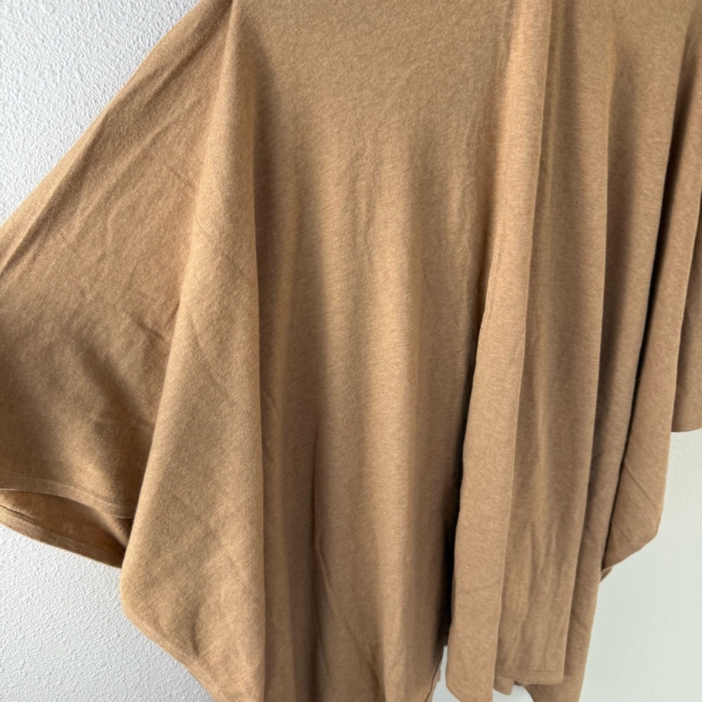 Minnie Rose Cotton Cashmere Topper Knit Cardigan Sweater Brown Sugar One Size - Picture 11 of 13